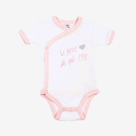 Lot de 2 bodies fille - TROIS KILOS SEPT ROSE 3 - vertbaudet enfant 