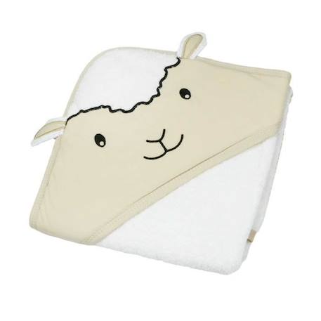 Sortie De Bain Trois Kilos Sept - Ecru - Bébé - 100% coton - 70x70cm BEIGE 1 - vertbaudet enfant 