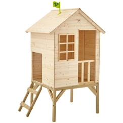 Jouet-Jeux de plein air-Jeux de jardin-MAISONNETTE EN BOIS TP SUNNYSIDE POUR ENFANTS INCLUS AVEC ECHELLE - NORME FSC dim  L92 x l131 x h197