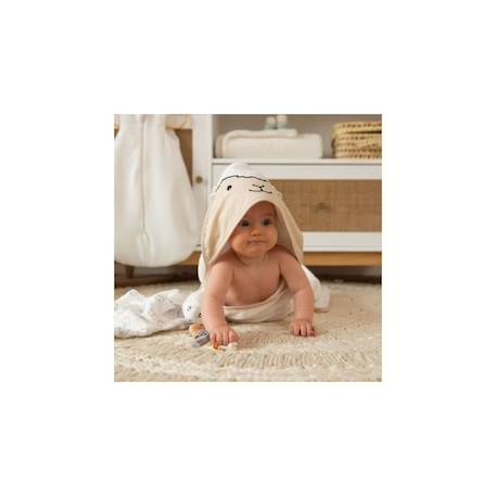 Sortie De Bain Trois Kilos Sept - Ecru - Bébé - 100% coton - 70x70cm BEIGE 2 - vertbaudet enfant 