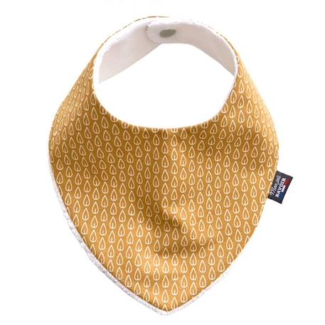Bavoir bandana jaune feuilles - 100% coton - 3 à 18 mois - Absorption maximale - Fermeture pression - Lavage à 40° JAUNE 3 - vertbaudet enfant 