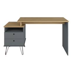 Chambre et rangement-Chambre-Bureau, table-Bureau modulable FLEX  Gris