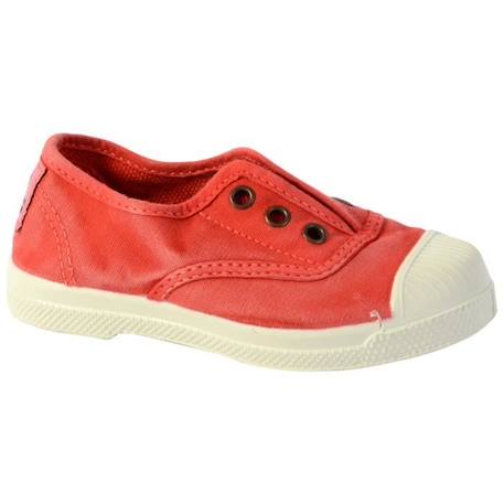 Tennis Natural World Enfant - NATURAL WORLD - Basse - Rouge - Lacets - Confort exceptionnel ROUGE 1 - vertbaudet enfant 