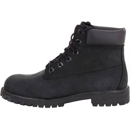 Boots Timberland Bucheron 6 Inch Premium Junior - Noir - Cuir Nubuck Pleine Fleur Waterproof - Garçon NOIR 1 - vertbaudet enfant 