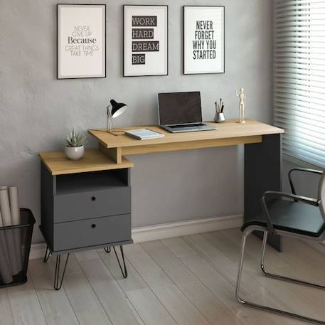 Bureau modulable FLEX  Gris GRIS 3 - vertbaudet enfant 