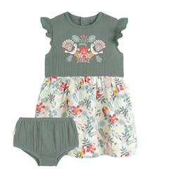 Robe bébé fille et culotte en gaze de coton Pretty Jungle  - vertbaudet enfant