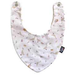 -Bavoir bandana - Petites oies pour bébés de 3 à 18 mois - 100% coton - Absorption maximale - Fermeture pression - Lavage à 40°