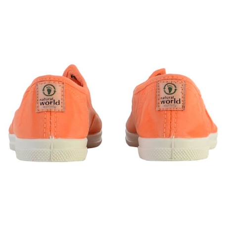 Tennis enfant à lacet Natural World - Basse - Kaki - Mixte - Mandarine ORANGE 4 - vertbaudet enfant 