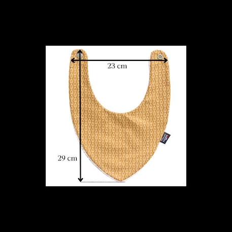 Bavoir bandana jaune feuilles - 100% coton - 3 à 18 mois - Absorption maximale - Fermeture pression - Lavage à 40° JAUNE 6 - vertbaudet enfant 
