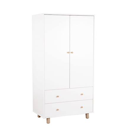 Armoire enfant Gabby   Blanc et bois BLANC 1 - vertbaudet enfant 