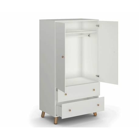 Armoire enfant Gabby   Blanc et bois BLANC 2 - vertbaudet enfant 