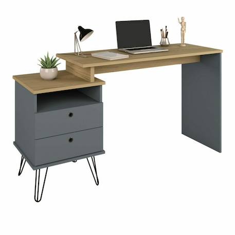 Bureau modulable FLEX  Gris GRIS 4 - vertbaudet enfant 