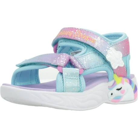 Sandale - nu-pieds Skechers 136642 Blanc - Fille - Enfant - Compensé - Textile BLANC 1 - vertbaudet enfant 