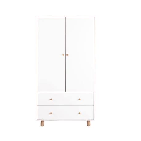 Armoire enfant Gabby   Blanc et bois BLANC 4 - vertbaudet enfant 