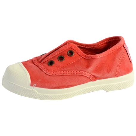 Tennis Natural World Enfant - NATURAL WORLD - Basse - Rouge - Lacets - Confort exceptionnel ROUGE 4 - vertbaudet enfant 