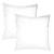 Set de 2 taies d’oreiller unies à franges, COTON LAVÉ Blanc 65x65 cm BLANC 4 - vertbaudet enfant 