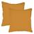 Set de 2 taies d’oreiller unies à franges, COTON LAVÉ Caramel 65x65 cm JAUNE 4 - vertbaudet enfant 