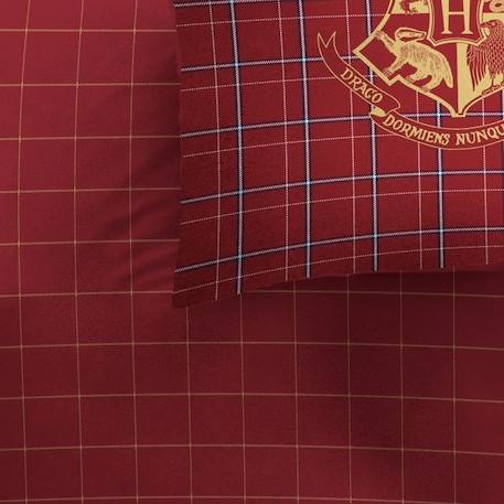 Parure de lit imprimée en flanelle de coton, HARRY POTTER TARTAN 140x200 cm ROUGE 2 - vertbaudet enfant 