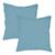 Set de 2 taies d’oreiller unies à franges, COTON LAVÉ Bleu glacier 65x65 cm BLEU 4 - vertbaudet enfant 