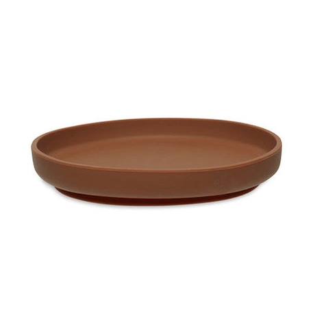 Assiette en silicone  - Caramel - Pour bébé et enfant - Ventouse pratique - Marron - JOLLEIN MARRON 1 - vertbaudet enfant 