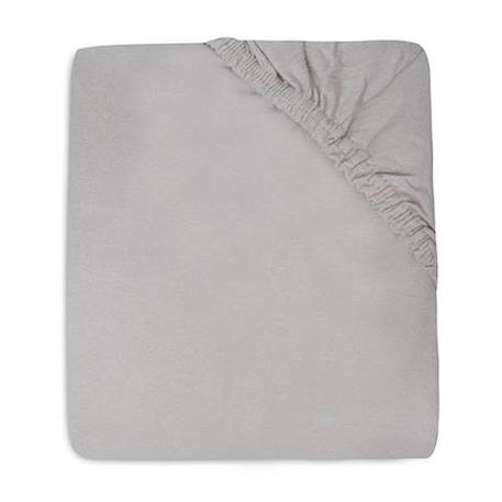 Drap-housse en coton doux JOLLEIN - Gris tempête - 60x120cm - Lot de 2 - Lit bébé GRIS 1 - vertbaudet enfant 