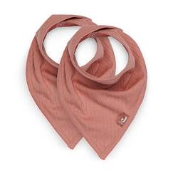 Puériculture-Repas-Bavoir Bandana Basic Stripe Rose des bois - JOLLEIN - Pack de 2 - 100% coton-jersey - Mixte