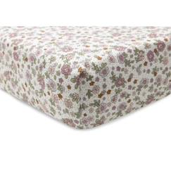 -Drap-housse Jersey 60x120cm Retro Flowers - Lit bébé