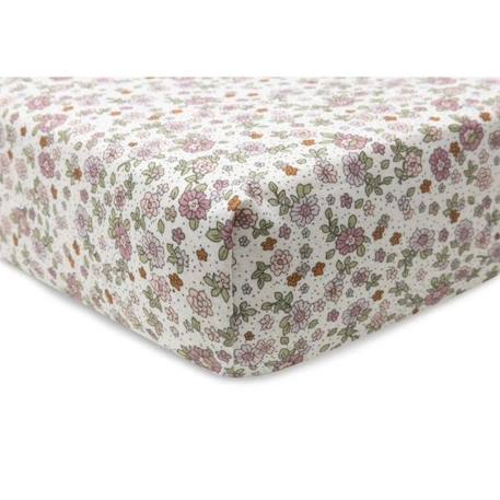 Drap-housse Jersey 60x120cm Retro Flowers - Lit bébé ROSE 1 - vertbaudet enfant 