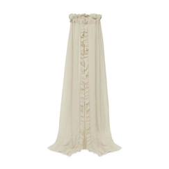 Ciel de lit Voile Moustiquaire 155cm Ruffle Nougat Beige Jollein  - vertbaudet enfant