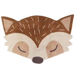 -Tapis Coton Enfant Renard Marlo par Nattiot - Caramel Marron - 85 x 120 cm