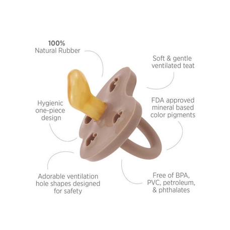 Tétine physiologique en caoutchouc naturel 3 - 36 mois Bleu et Gris - HEVEA BLEU 3 - vertbaudet enfant 