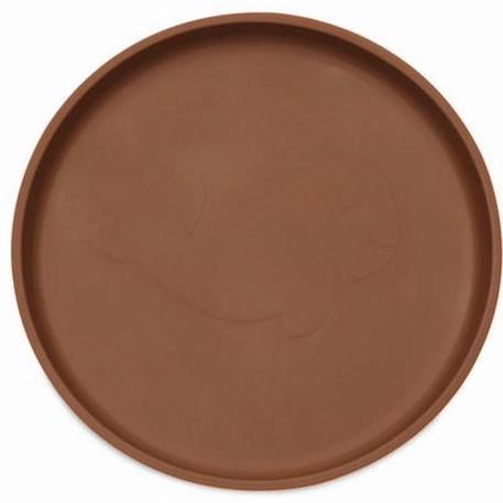 Assiette en silicone  - Caramel - Pour bébé et enfant - Ventouse pratique - Marron - JOLLEIN MARRON 2 - vertbaudet enfant 