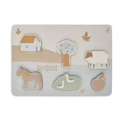 Puzzle en bois - JOLLEIN - Ferme - 6 pièces - Animaux - Mixte  - vertbaudet enfant