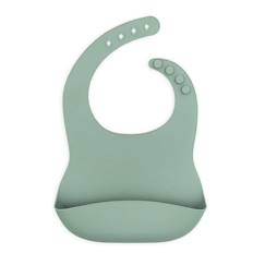 Puériculture-Bavoir en silicone JOLLEIN - Vert Cendré - Pour bébé - Taille unique