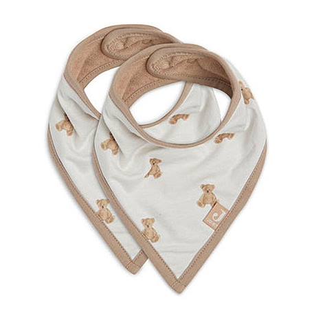 Bavoir Bandana Teddy Bear GOTS (2pcs) - Jollein BLANC 1 - vertbaudet enfant 