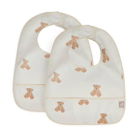 Bavoir Imperméable Teddy Bear (2pcs) Jollein BLANC 1 - vertbaudet enfant 