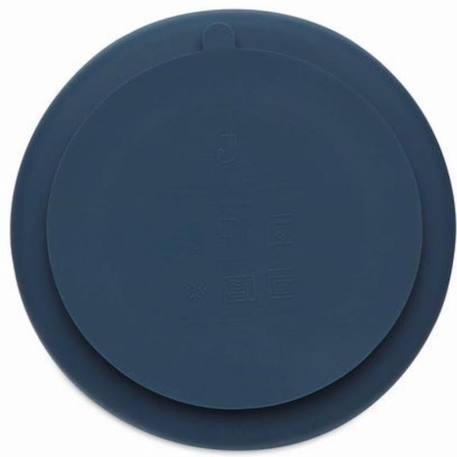 Assiette Silicone Jeans Bleu - Avec Ventouse - Apprentissage repas bébé - Jollein BLEU 3 - vertbaudet enfant 