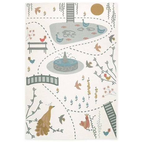 Tapis Enfant Paradis Des Oiseaux - 123 X 180 cm - Oeko Tex - Nattiot MULTICOLORE 1 - vertbaudet enfant 