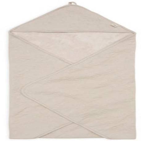 Cape de bain bébé coton 75x75cm Soft Waves Nougat BEIGE 3 - vertbaudet enfant 