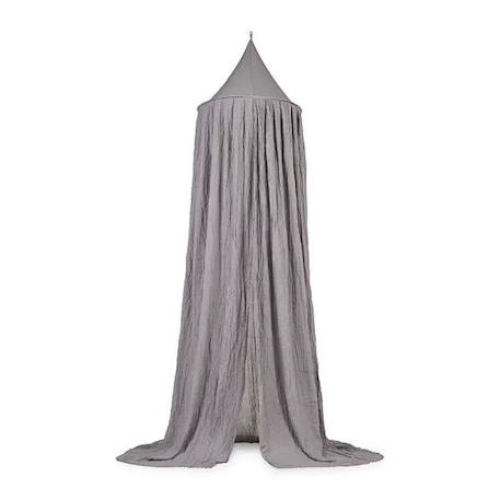 Ciel de lit Voile Moustiquaire 245cm Gris Tempête Jollein GRIS 1 - vertbaudet enfant 