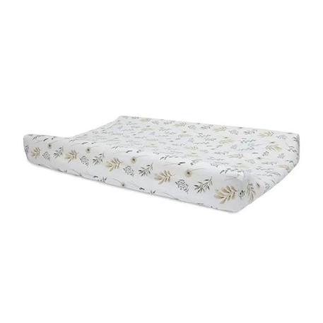 Housse matelas à langer - JOLLEIN - Fleurs Sauvages - 100% coton - Mixte - Blanc BLANC 1 - vertbaudet enfant 