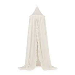 Ciel de lit Voile Moustiquaire 245cm Ruffle Blanc Ivoire Jollein  - vertbaudet enfant