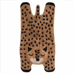 Jouet-Premier âge-Tapis d'éveil et portiques-Tapis enfant guépard LITTLE CHEETAH - 65 x 125 cm - Coton - Oeko Tex - Nattiot