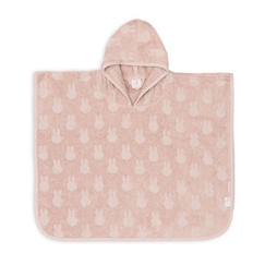 -Poncho de bain coton éponge Jollein - Miffy Jacquard Rose Sauvage - 65x62 cm - Bébé