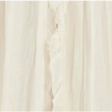 Ciel de lit Voile Moustiquaire 245cm Ruffle Blanc Ivoire Jollein BEIGE 2 - vertbaudet enfant 