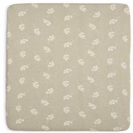 Drap-housse - JOLLEIN - Jersey Twig Vert Olive - 100% coton - 60x120cm - Lit bébé VERT 2 - vertbaudet enfant 