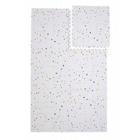 Tapis d éveil et jeux Enfant Puzzle Terrazzo Rose - 120 x 180 cm - Géant - Mousse EVA sûre et durable - Kidolo BLANC 1 - vertbaudet enfant 