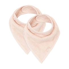 Puériculture-Bavoir Bandana Rose Pale - JOLLEIN - 2pcs - Bébé - Mixte - 100% coton-jersey