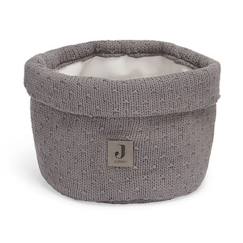 Chambre et rangement-Rangement-Rangement livres-Panier de rangement - JOLLEIN - Bliss Knit - Coton certifié OEKO-TEX - Gris - 14 x 18 cm