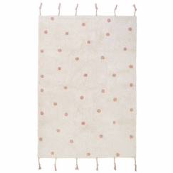 Linge de maison et décoration-Décoration-Tapis enfant Nümi tissé main coton naturel / rose nude 100x150 - Nattiot